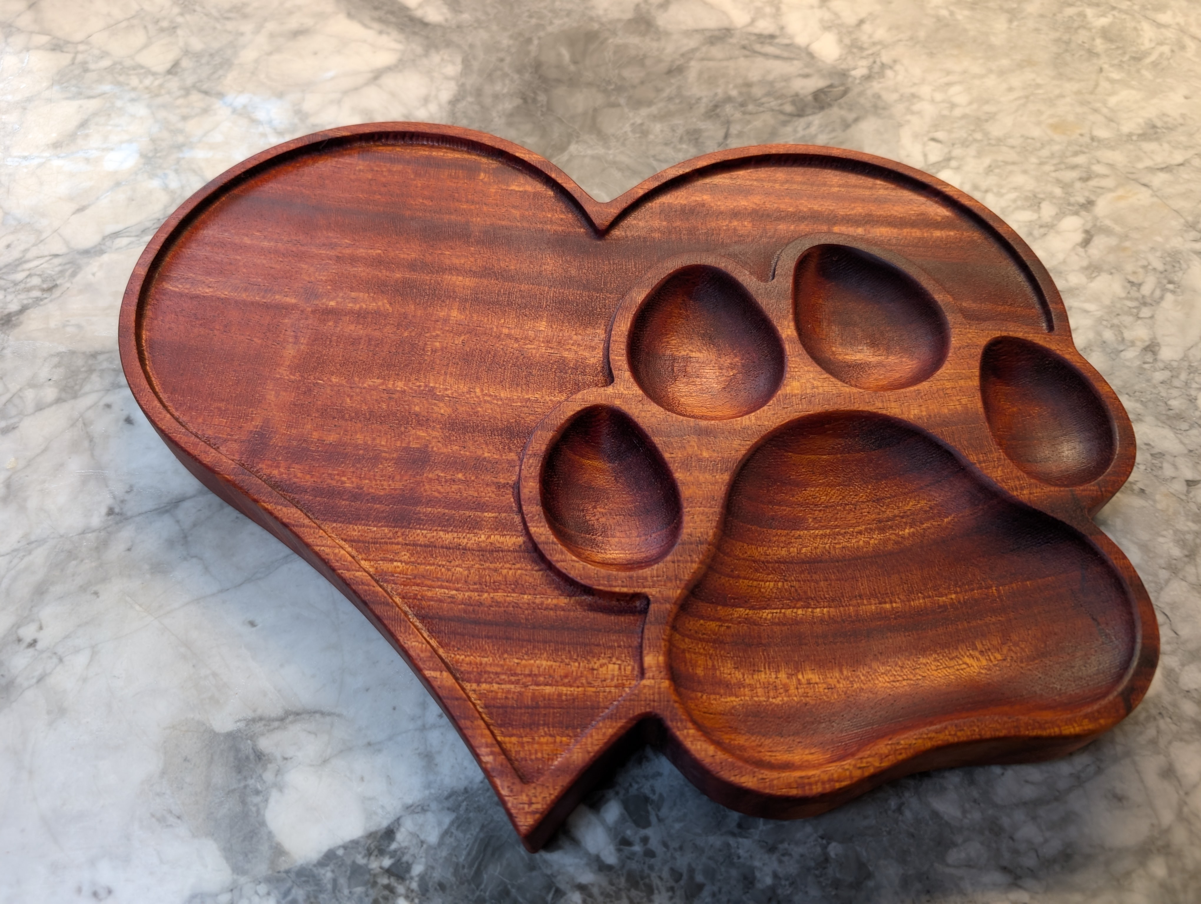 Heart paw charcuterie board